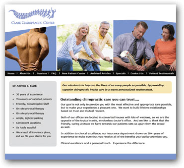 Clark Chiropractic Center Website