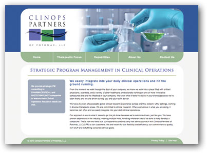 Clinops Partners of Potomac Website